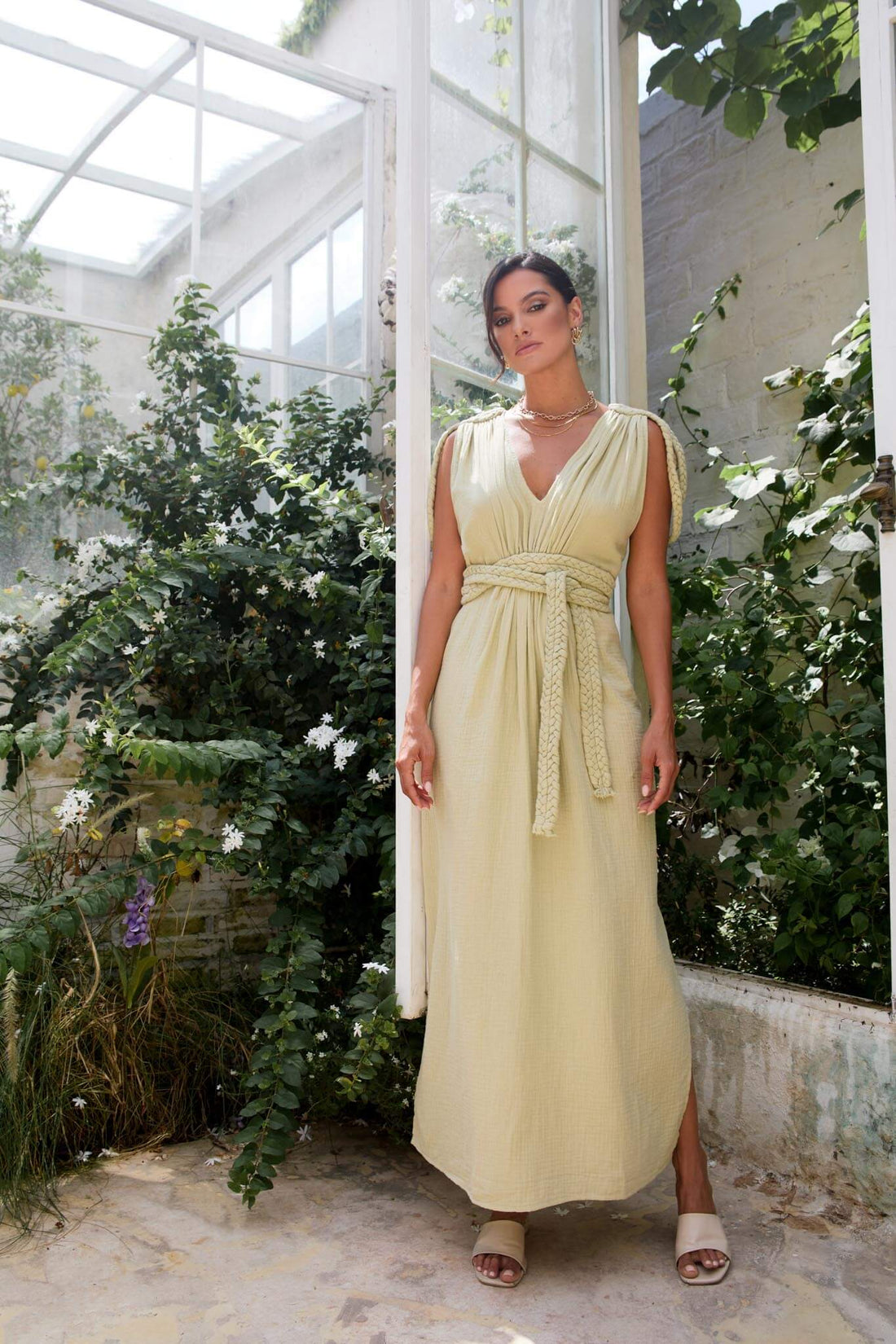 Salomé Long Dress Sage