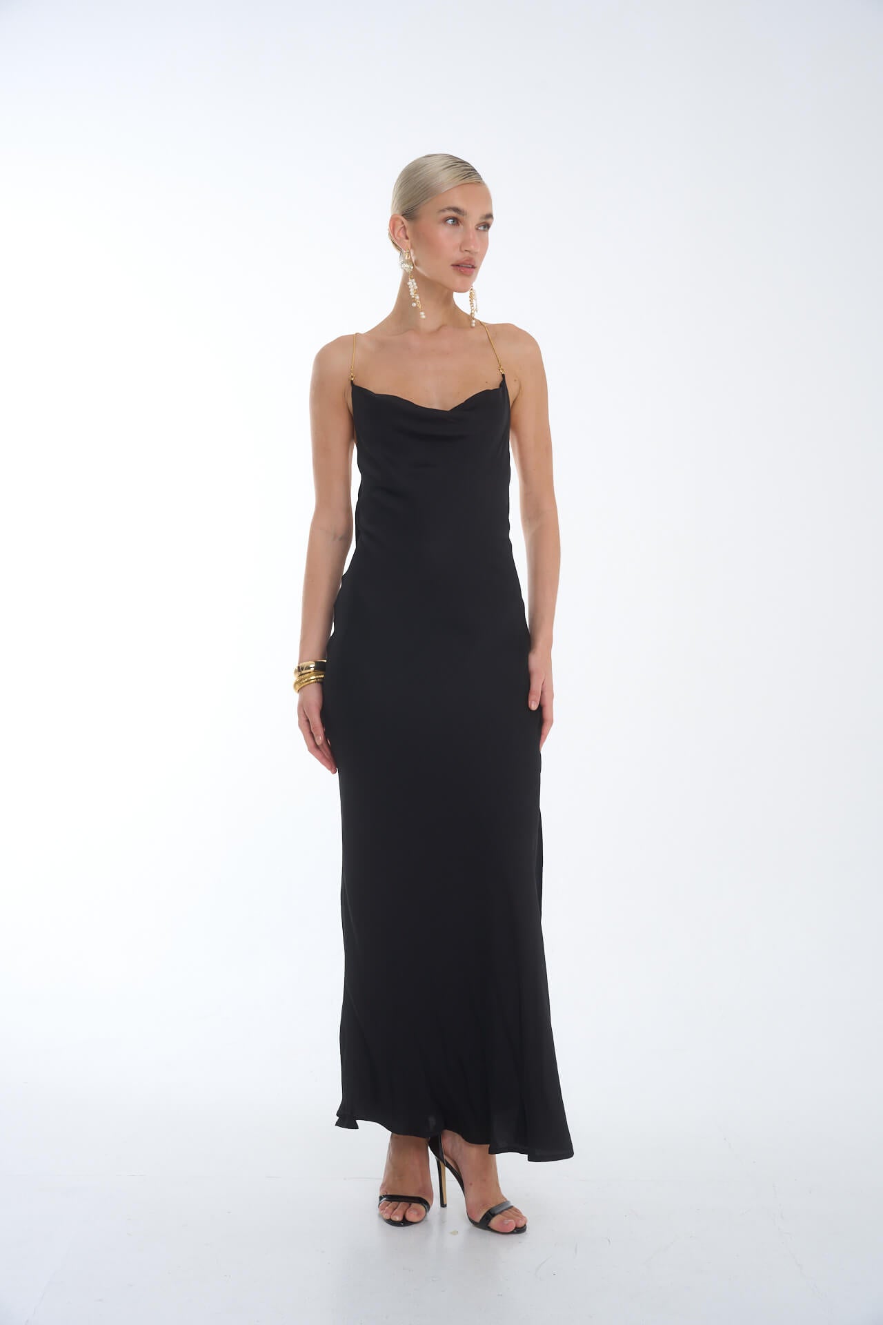 knee length dresses for ladies Petal and Pup Women's Tanala Maxi Dress - Black