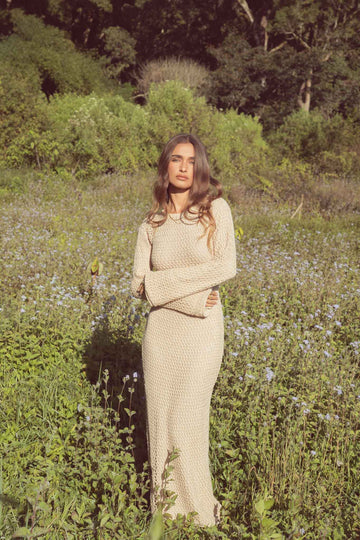 Faye Knit Dress Beige