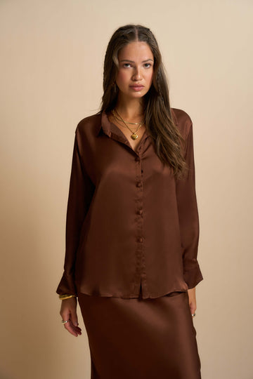 Camisa Juno Chocolate