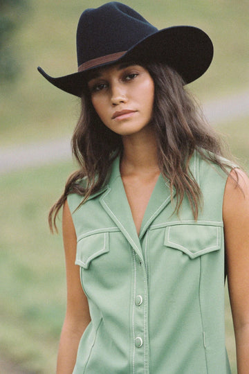 Sombrero de vaquero Wilder negro