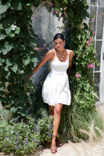 Isa Short Dress White