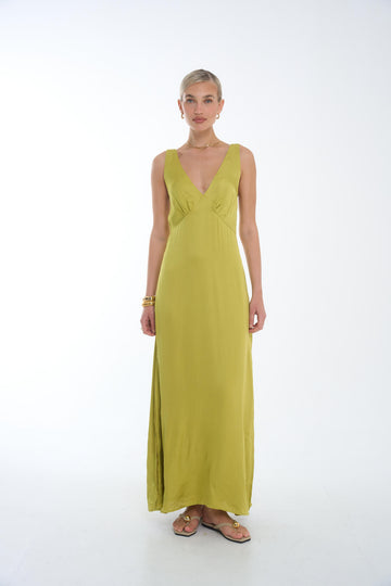 Vestido Largo Francesca Verde Palmera