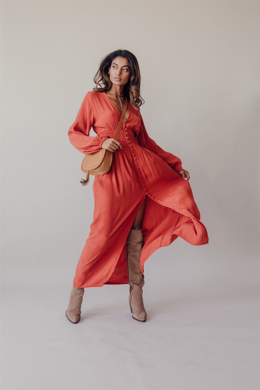 Mariana Maxi Dress Burnt Sienna