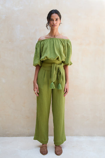 Dahlia Top Olive
