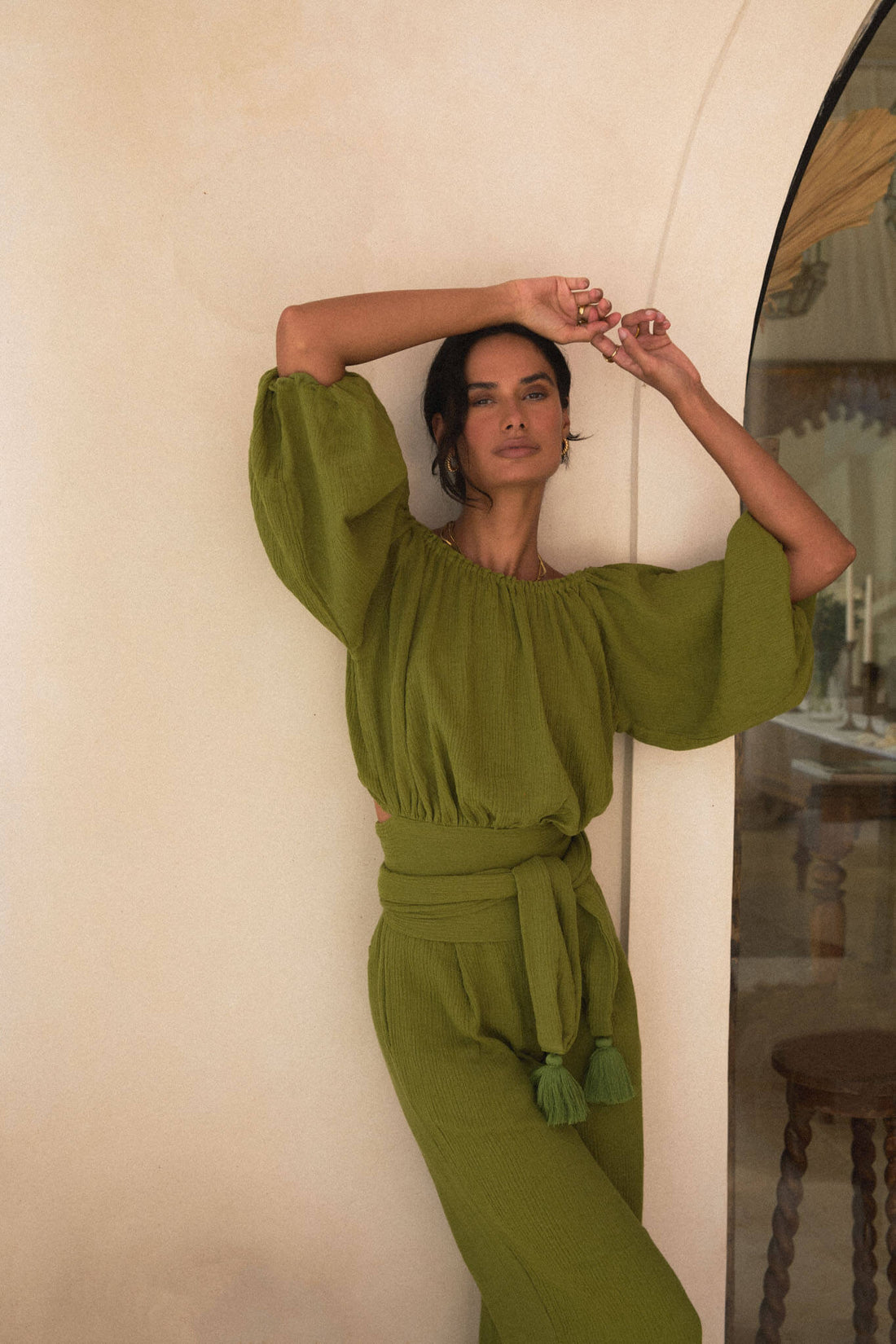 Dahlia Top Olive