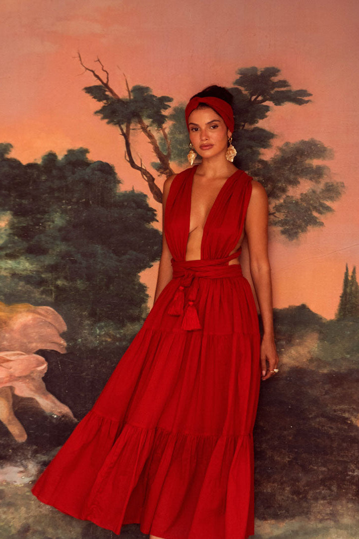 Rae Maxi Dress Red