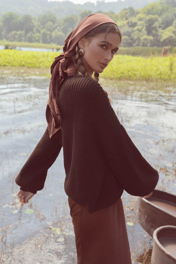 Suéter de punto Niva marrón