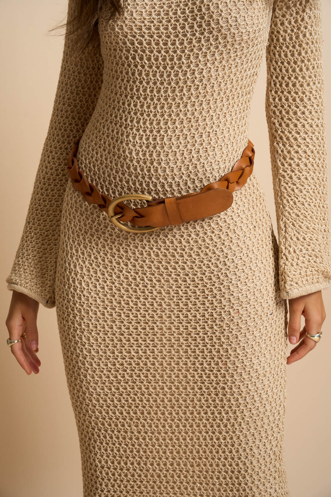 Nyra Leather Belt Tan