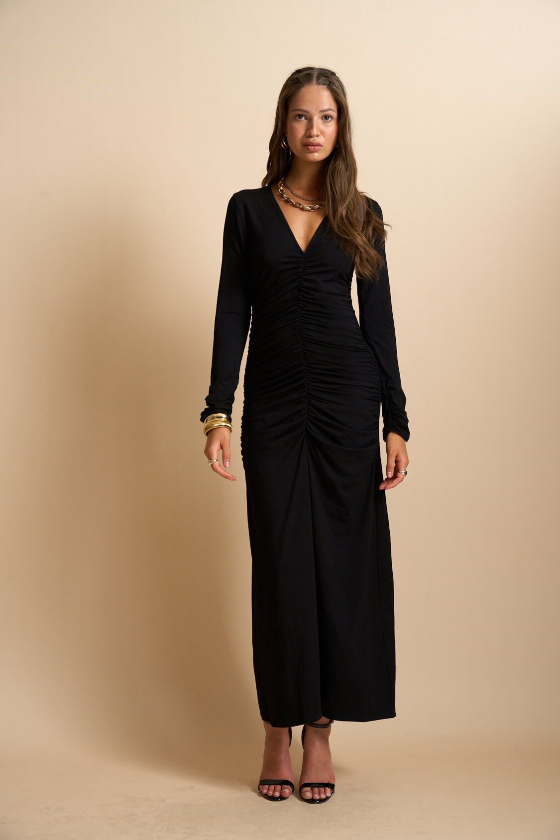 Vestido largo negro Selena