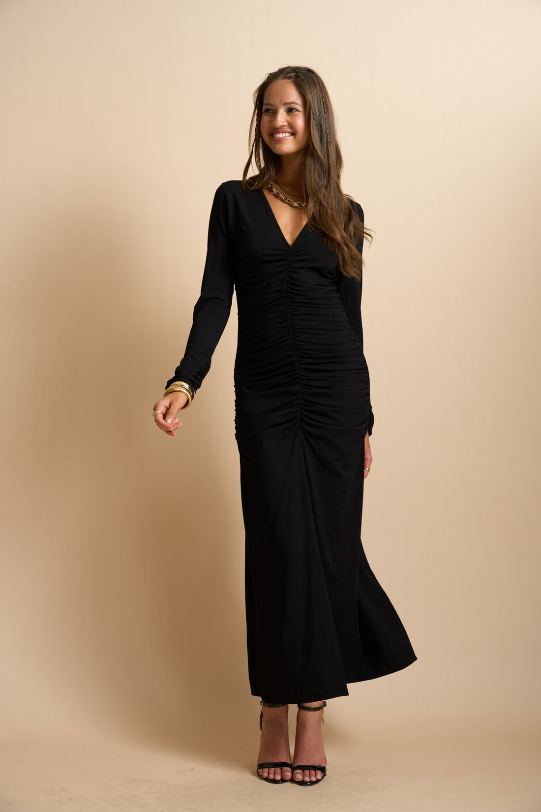 Vestido largo negro Selena