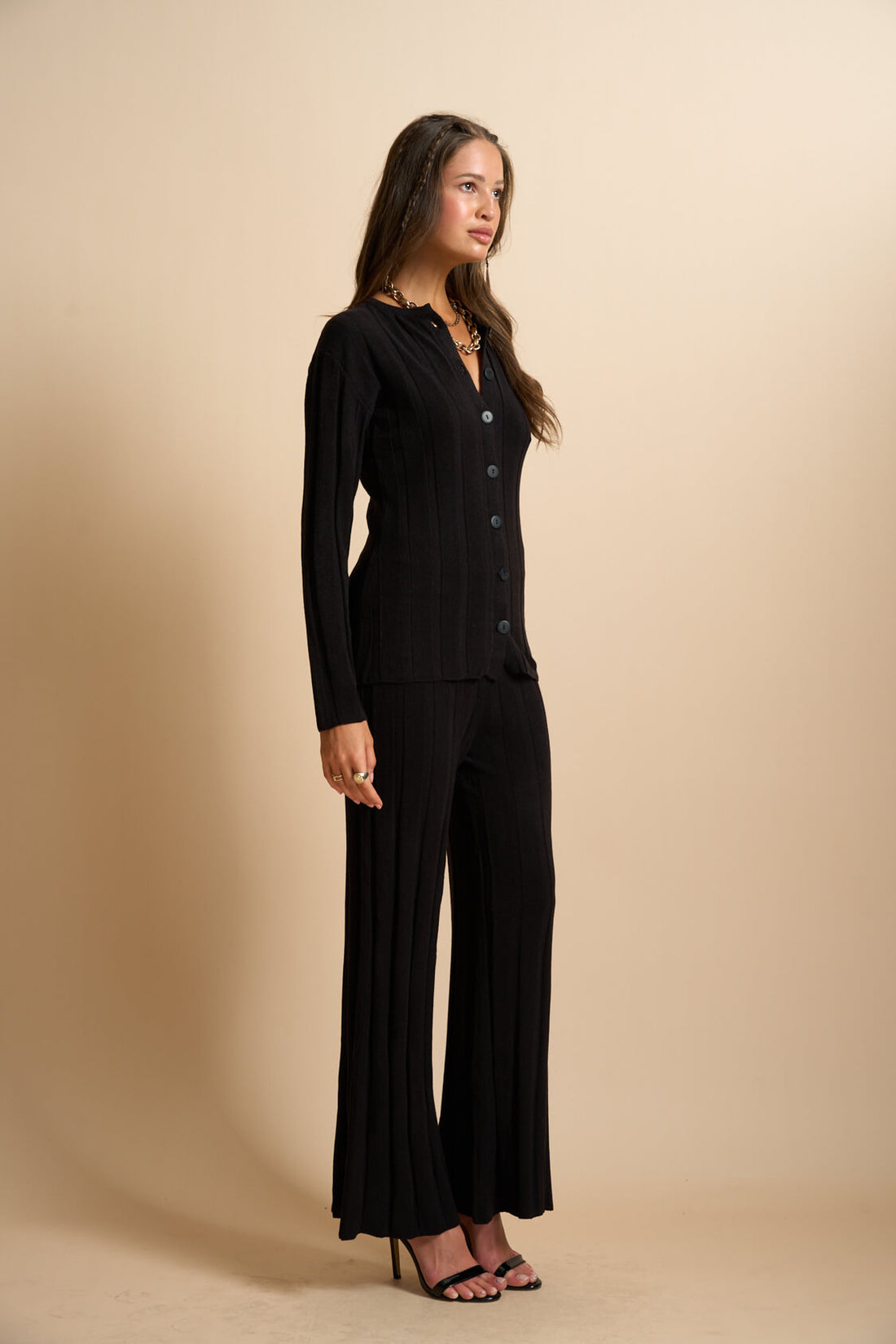 Pantalones de punto Liora negros