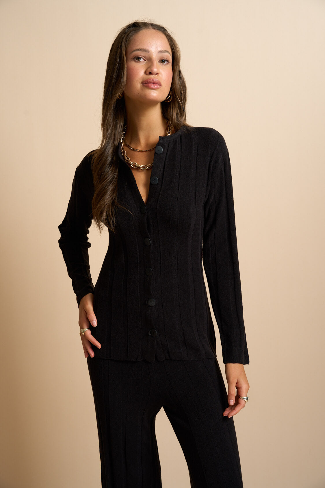 Liora Knit Cardigan Black