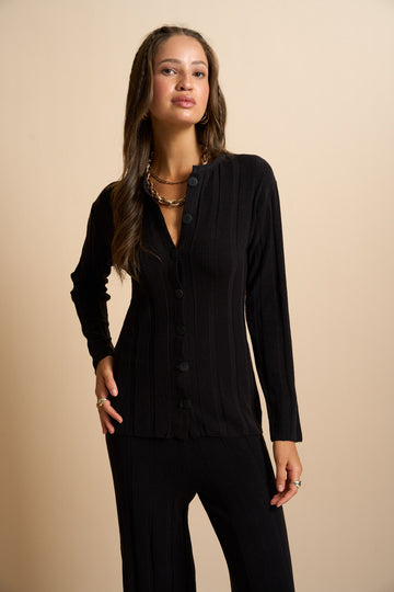 Liora Knit Cardigan Black