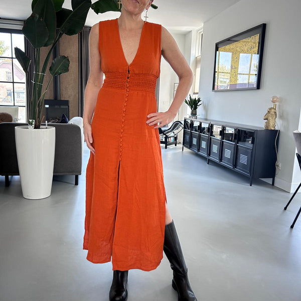 Leonor V-Neck Maxi Dress