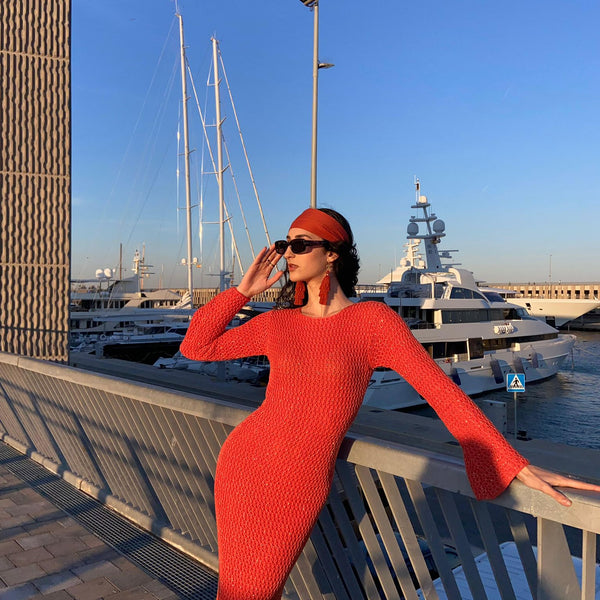 Faye Knit Dress Burnt Orange | Black Book The Label Faye Knit Dress Burnt Orange | Black Book The Label