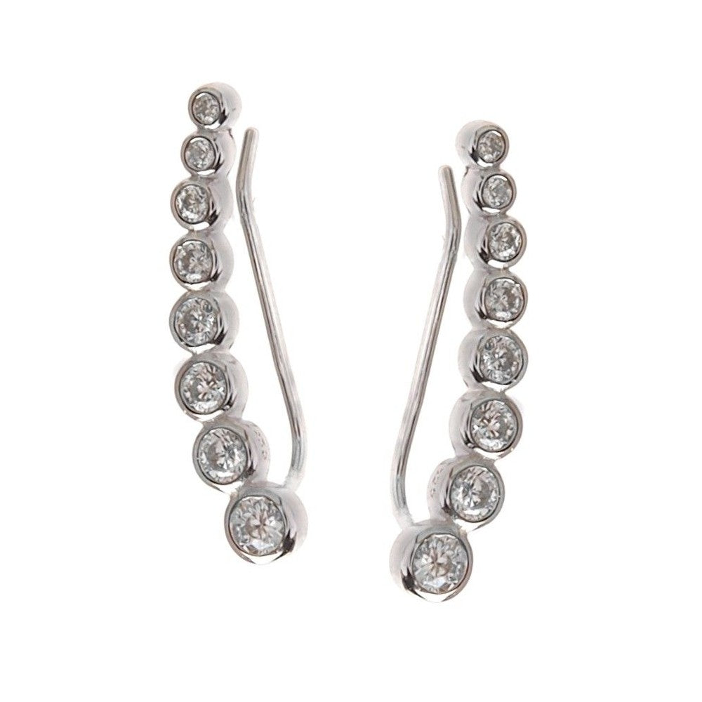 Zirconia Row Earrings