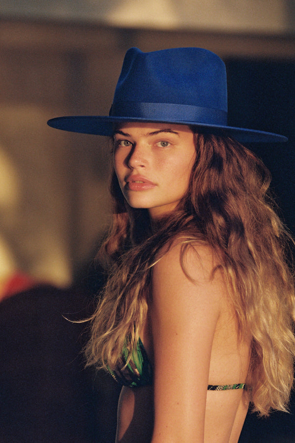 Cobalt Rancher Hat | Black Book Fashion