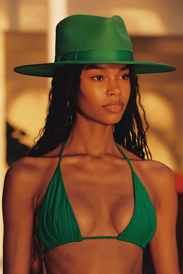 Green Rancher Hat | Black Book Fashion