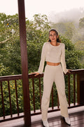 Noori Knit Pants Off White | Black Book Fashion