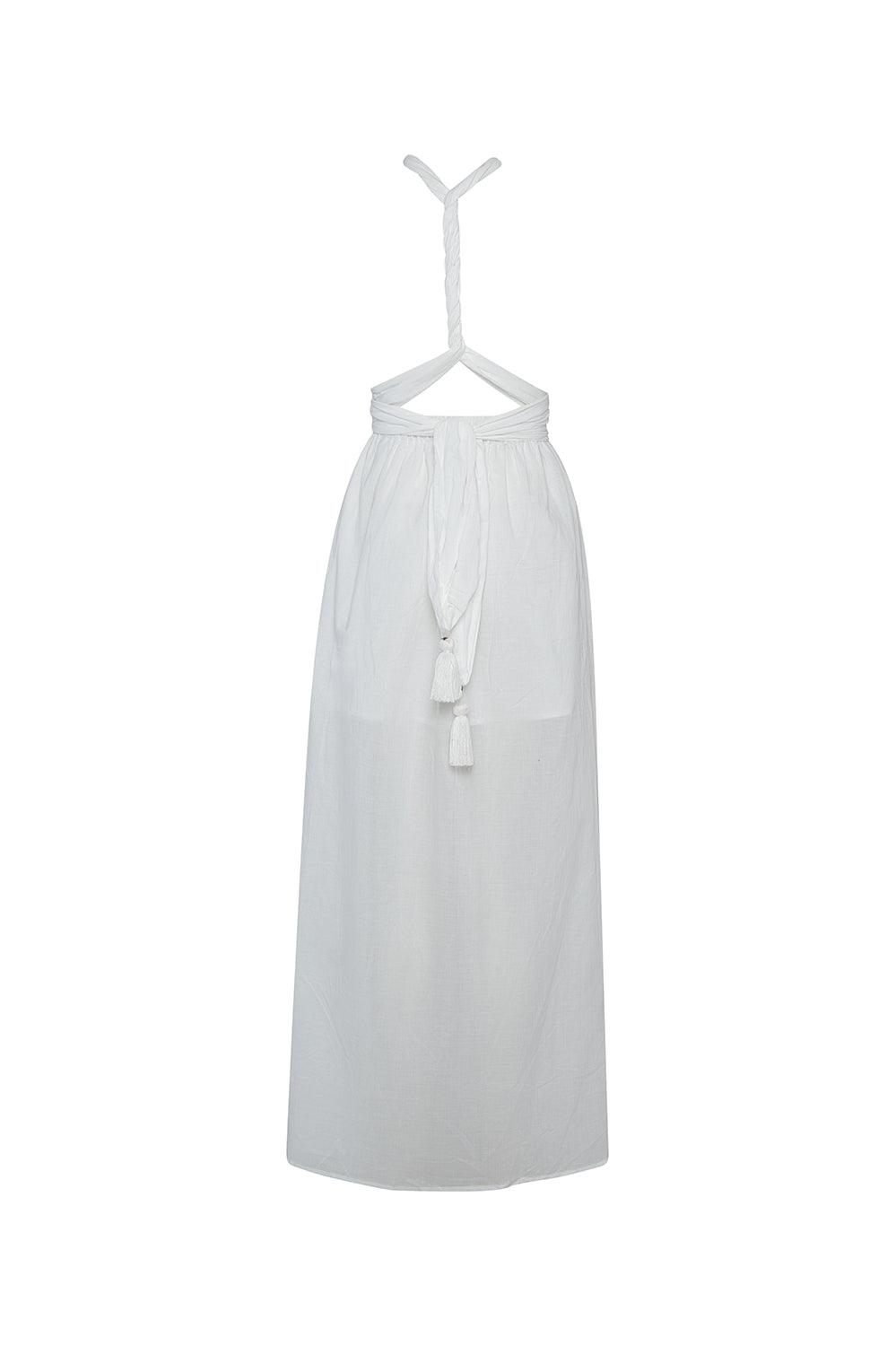 Athena Belted Maxi Dress White | Black Book Fashion