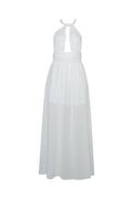 Athena Belted Maxi Dress White | Black Book Fashion