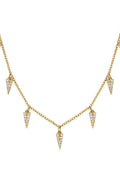Triangles zirconia necklace | Black Book Fashion