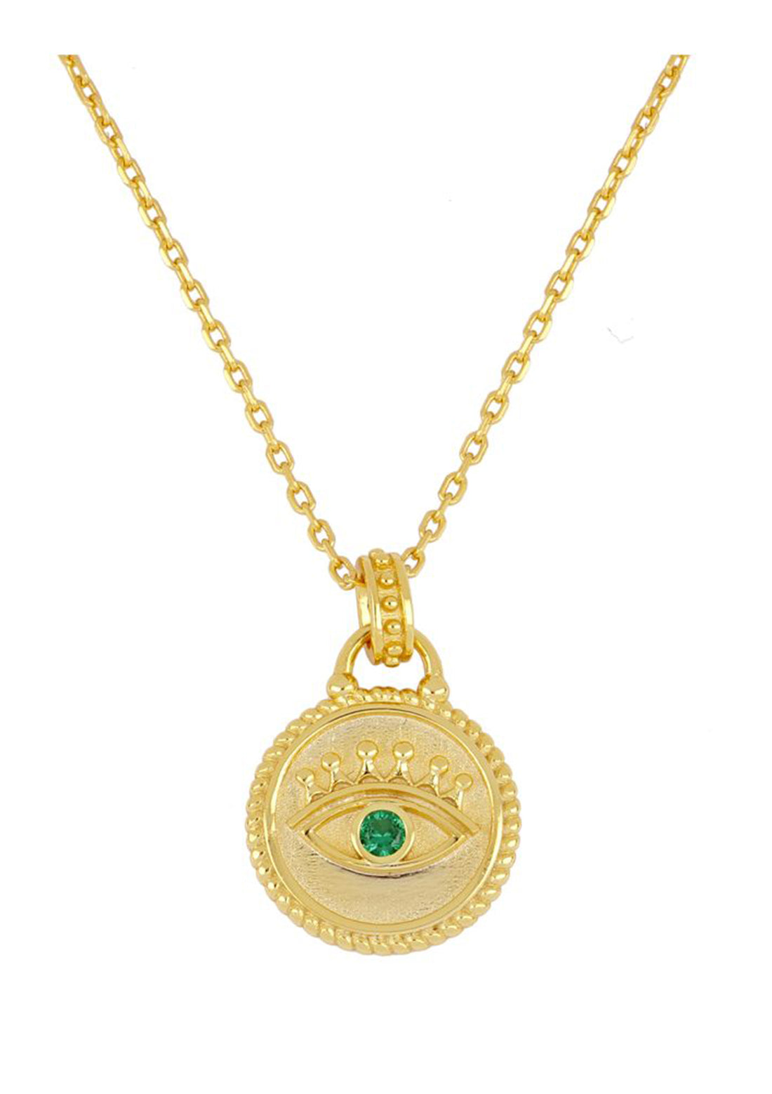 Evil Eye Round Necklace | Black Book Fashion