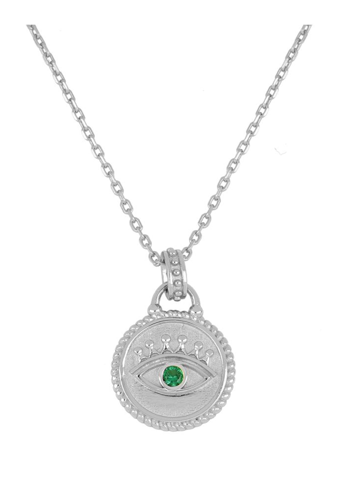 Evil Eye Round Necklace | Black Book Fashion