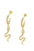 Snake Zirconia Earrings | Black Book Fashion