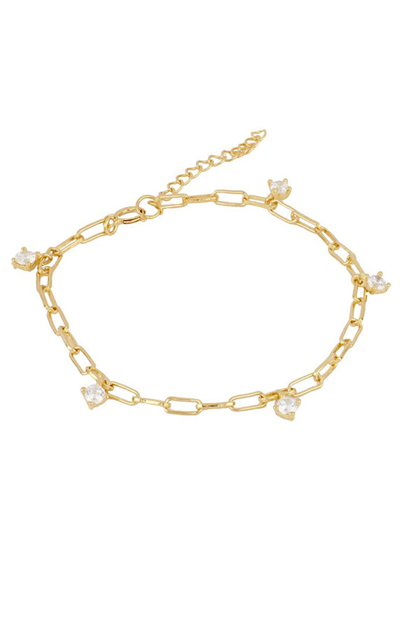 Zirconia Chain Bracelet | Black Book Fashion