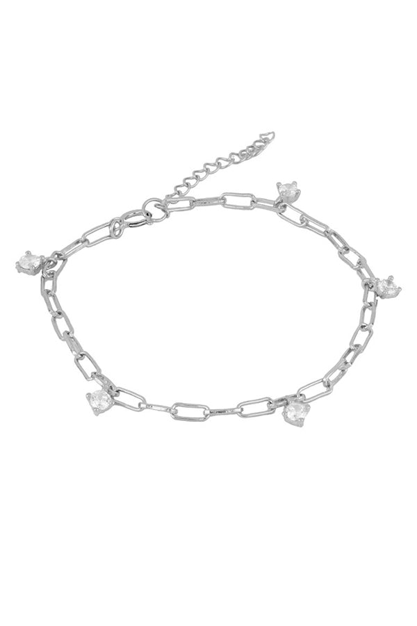 Zirconia Chain Bracelet | Black Book Fashion